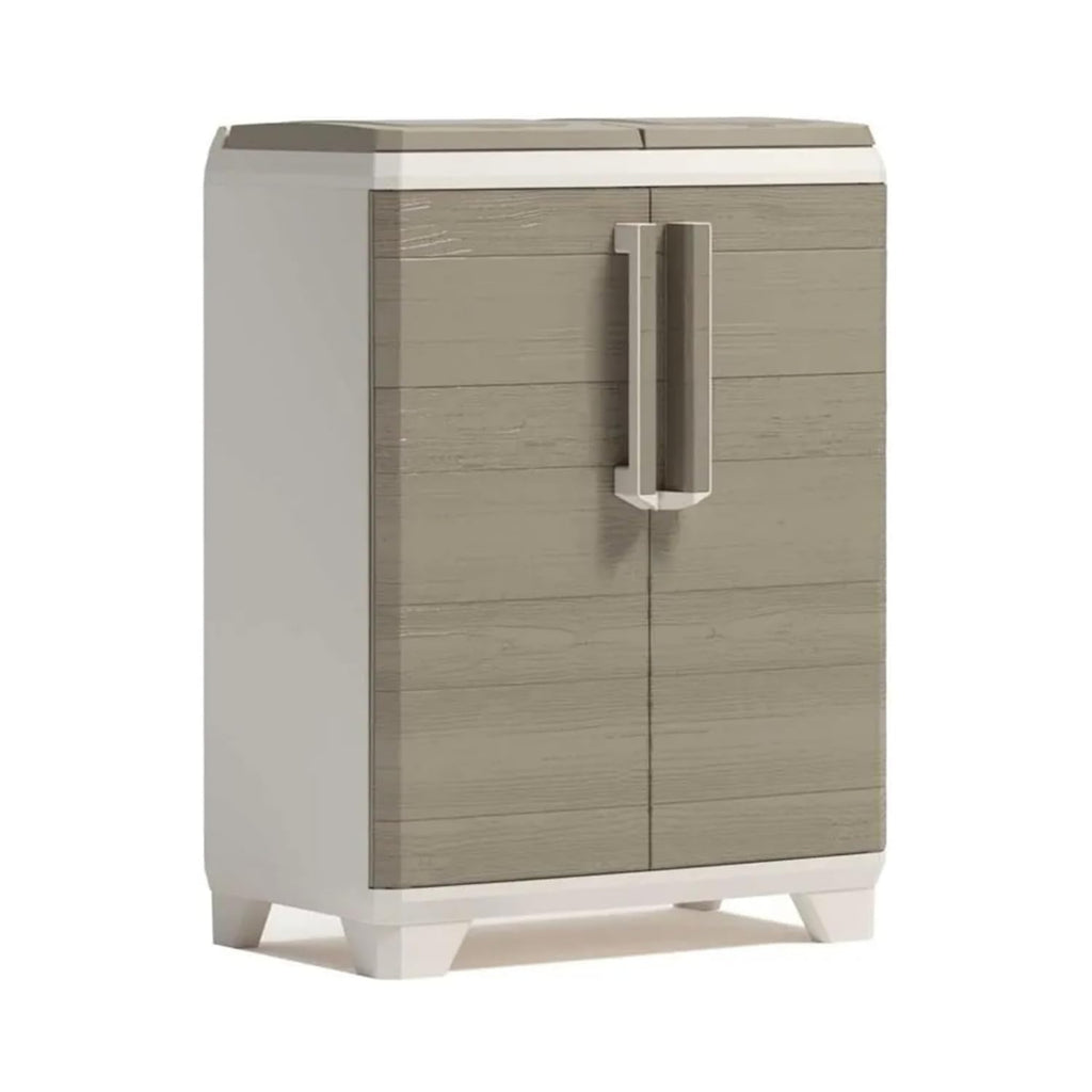 Cesto de Reciclaje Split Premium Acabado Simil Madera