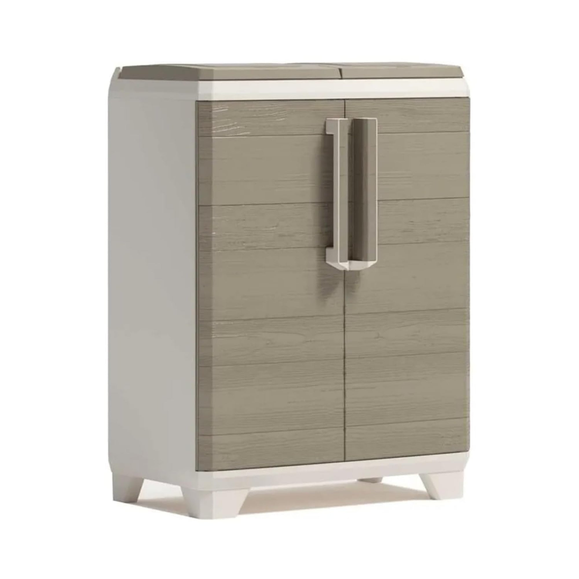 Cesto de Reciclaje Split Premium Acabado Simil Madera