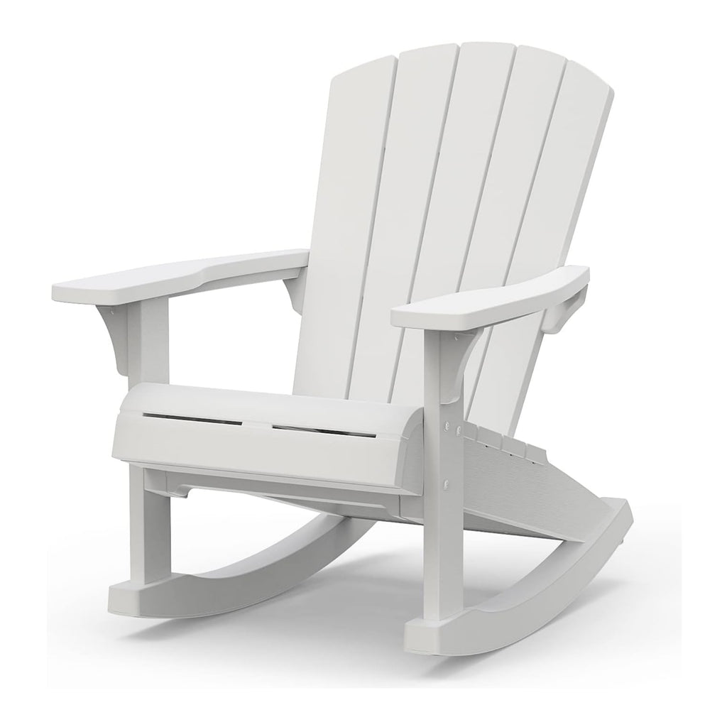 Silla de Jardin Mecedora Adirondack Blanco