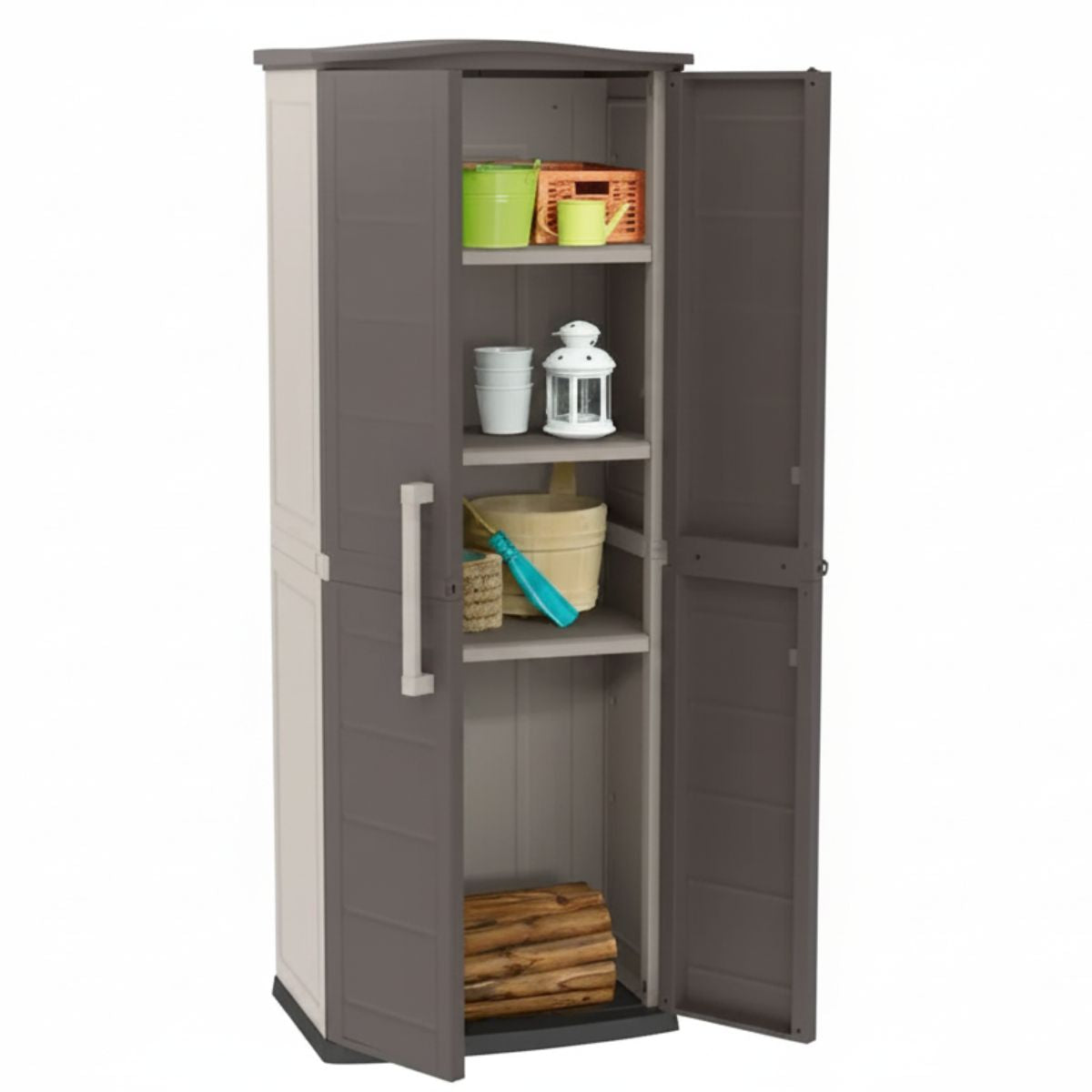 Gabinete Alto Keter Boston Compact Beige y Marron