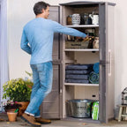 Gabinete Alto Keter Boston Compact Beige y Marron
