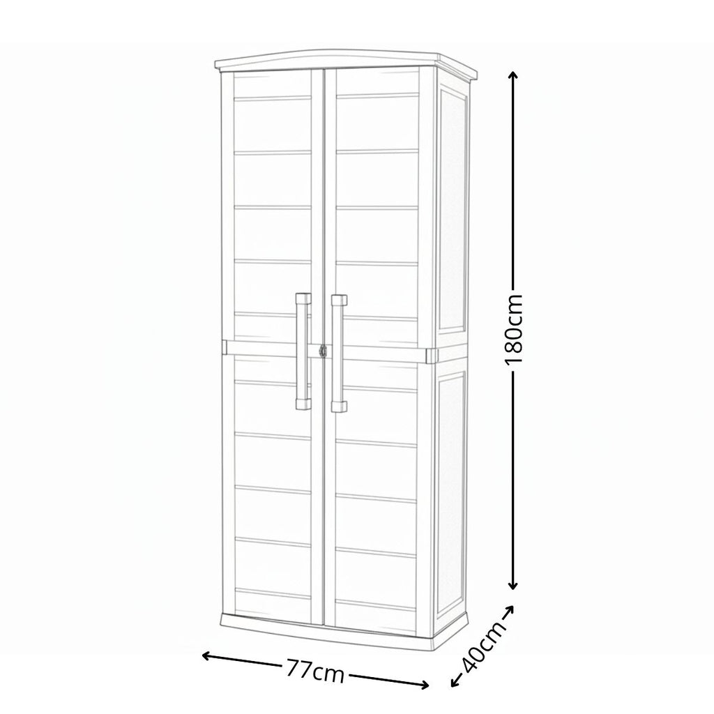 Gabinete Alto Keter Boston Compact Beige y Marron
