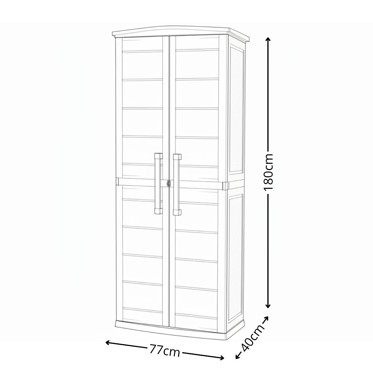 Gabinete Alto Keter Boston Compact Beige y Marron