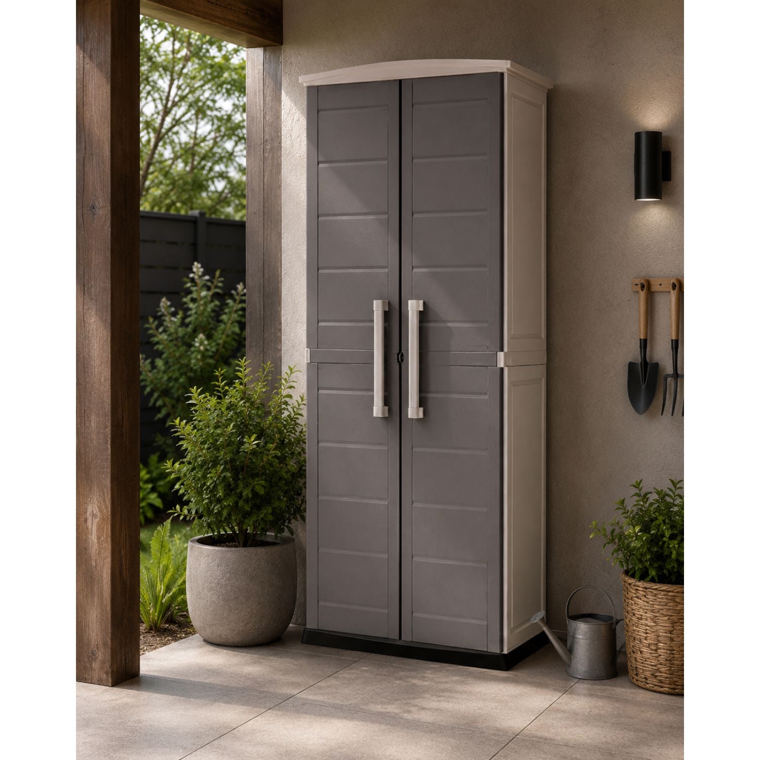 Gabinete Alto Keter Boston Compact Beige y Marron
