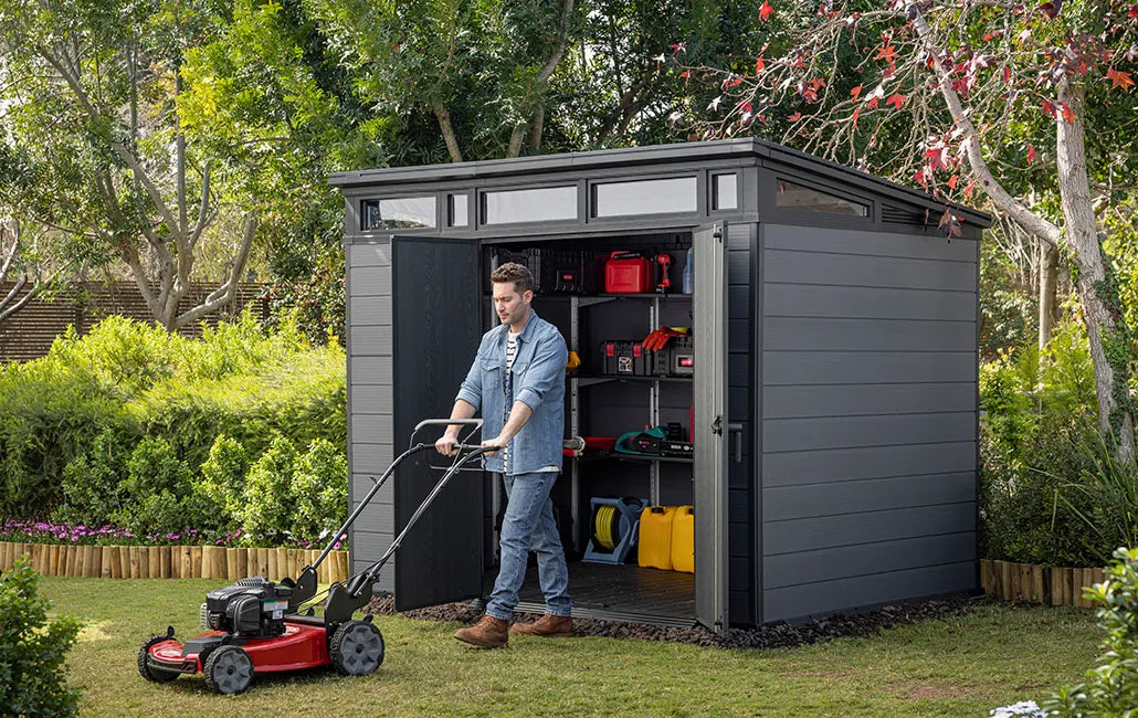 Cobertizo de Jardin Keter Cortina 9x7 Gris 2.79m x 2.18m x 2.26m
