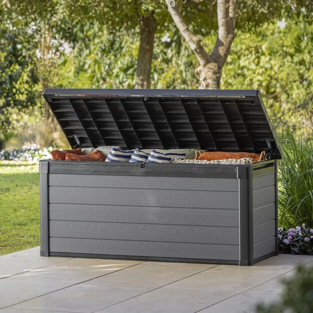 Baul de Almacenamiento Exterior Keter Cortina 570L Gris