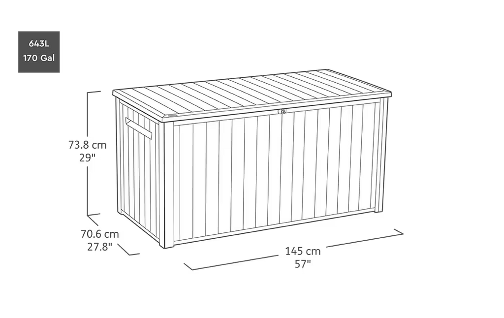 Baul de Almacenamiento Exterior Keter Signature 643L Pino