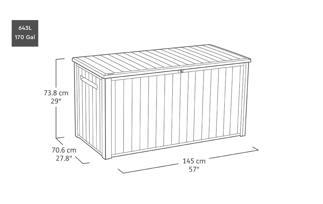 Baul de Almacenamiento Exterior Keter Signature 643L Pino