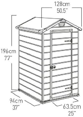 Cobertizo Exterior Manor 4x3 Beige