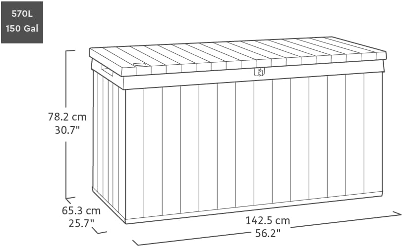 Baul de Almacenamiento Exterior Darwin 570 Litros