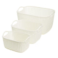 Set 3 Canastas Knit Blanco