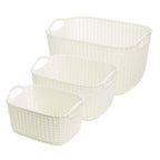 Set 3 Canastas Knit Blanco
