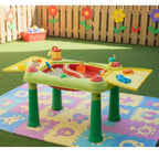 Mesa De Juego Infantil con Division Para Agua Y Arena Color Verde Lima
