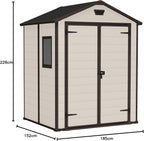 Cobertizo Exterior Manor 6x5 Beige