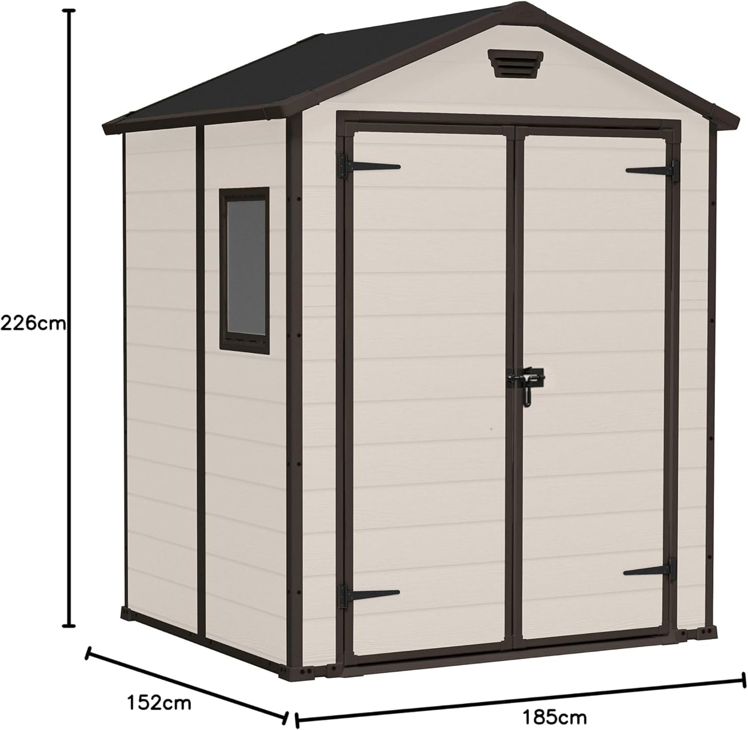 Cobertizo Exterior Manor 6x5 Beige