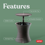 Mesa Enfriadora para Jardin de Rattan sintetico
