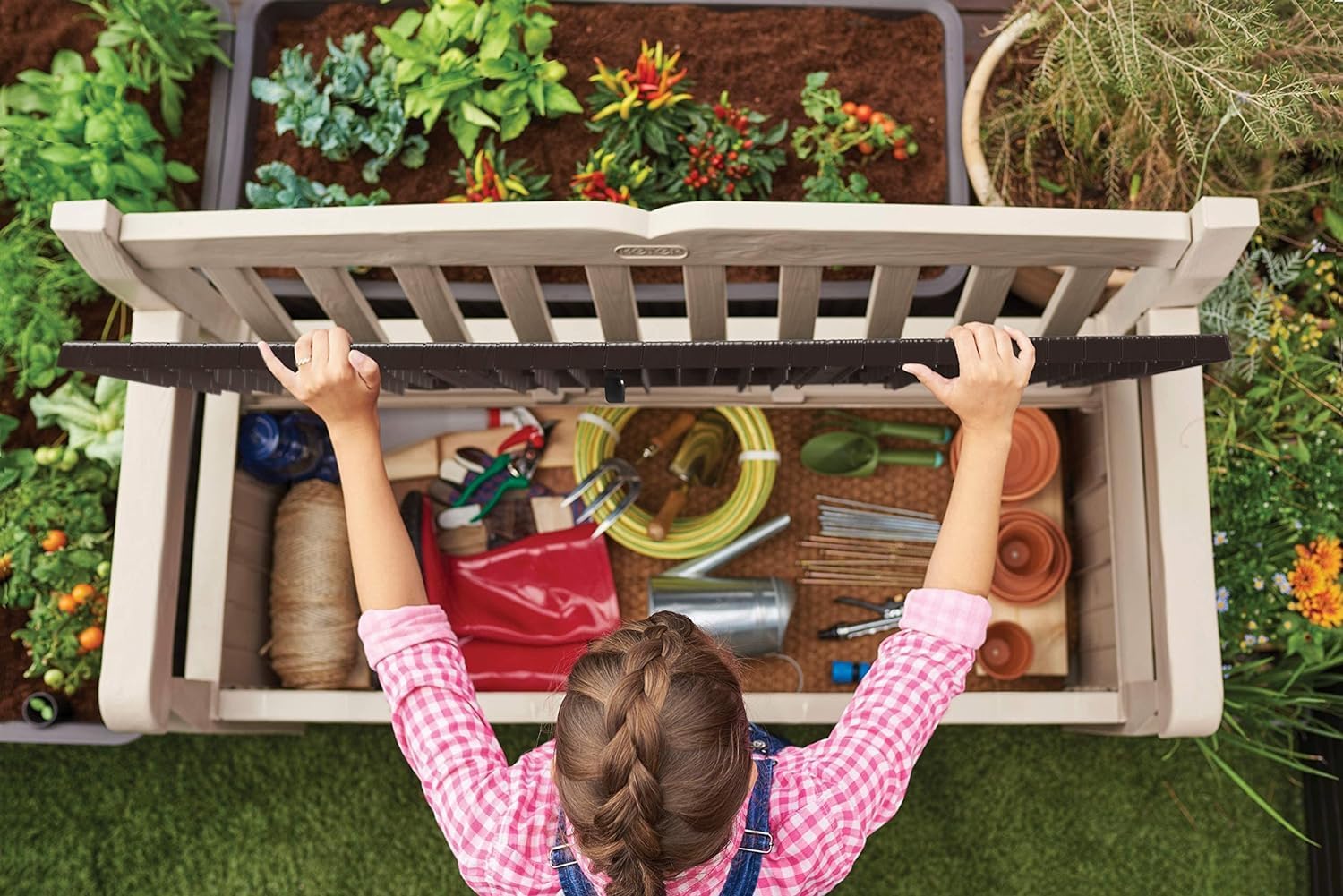 Banco de Jardin con Almacenamiento Eden