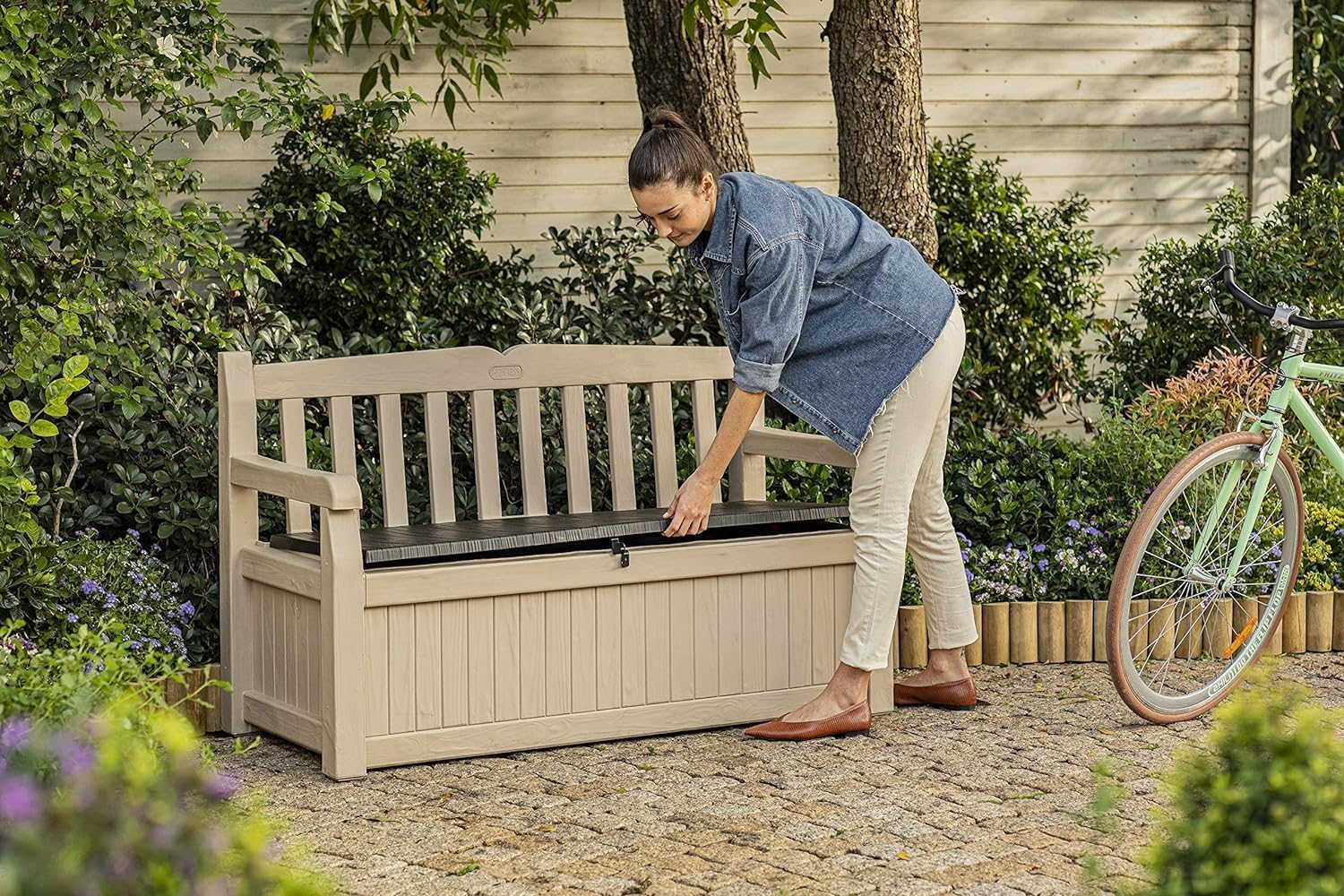 Banco de Jardin con Almacenamiento Eden