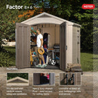 Cobertizo Factor 6x8 Almacenamiento para Jardin