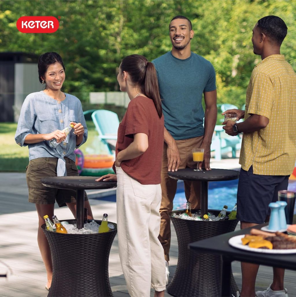 Mesa Enfriadora para Jardin de Rattan sintetico