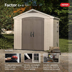 Cobertizo Factor 6x8 Almacenamiento para Jardin