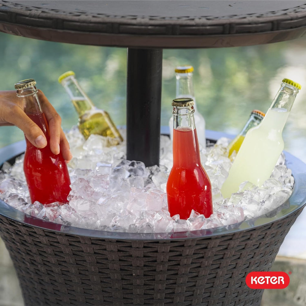 Mesa Enfriadora para Jardin de Rattan sintetico