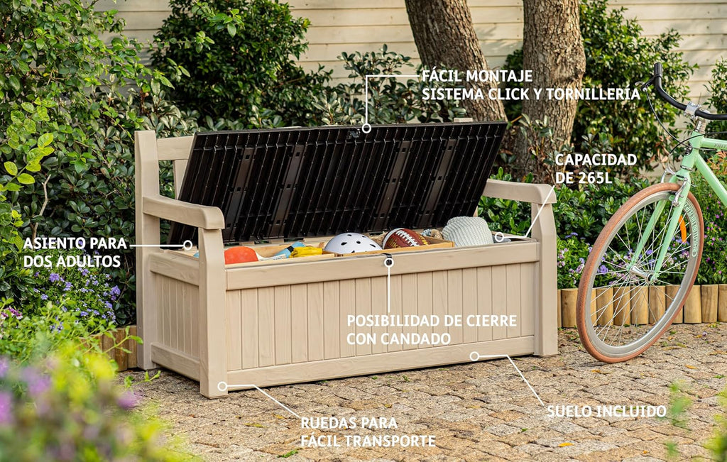 Banco de Jardin con Almacenamiento Eden