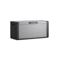 Baul de almacenamiento exterior Keter Titan negro con gris, cerrado
