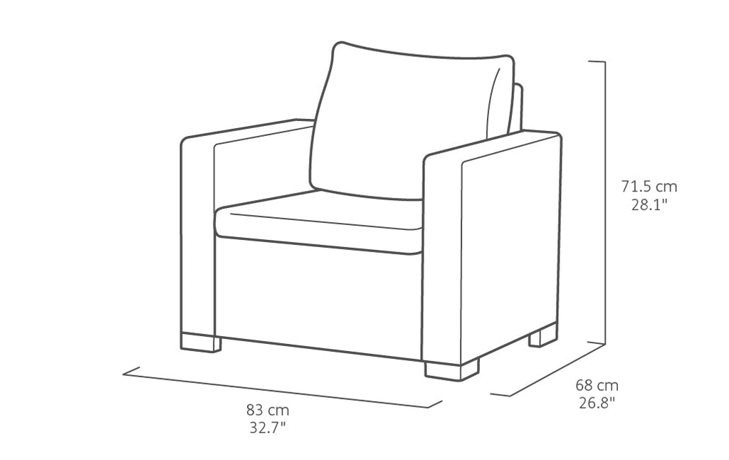 Sofa de Jardin California Individual x2
