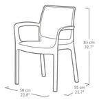Set de 2 Sillas de Comedor Bali
