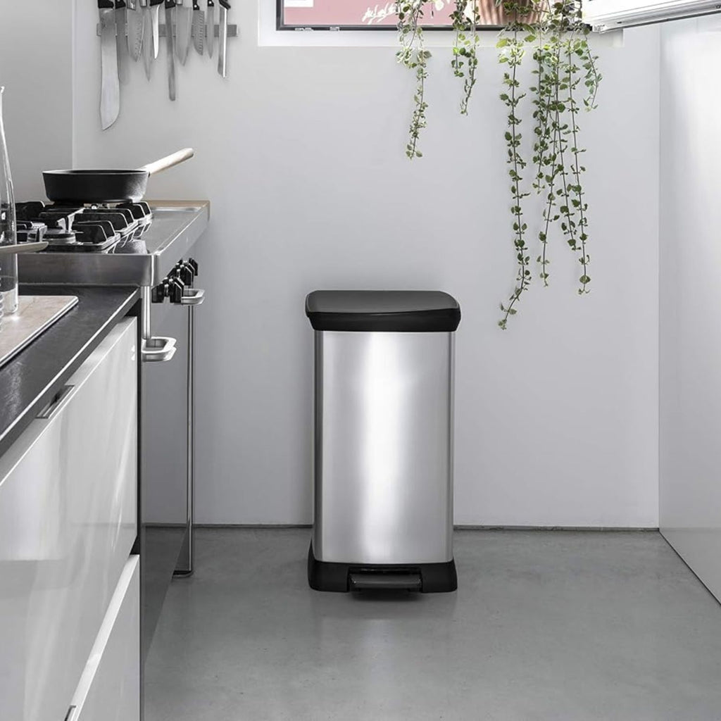 Cesto de Basura Deco Bin Rectangular 50L Metálico