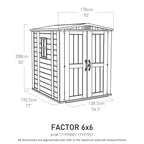 Cobertizo Factor 6x6 Almacenamiento para Jardin