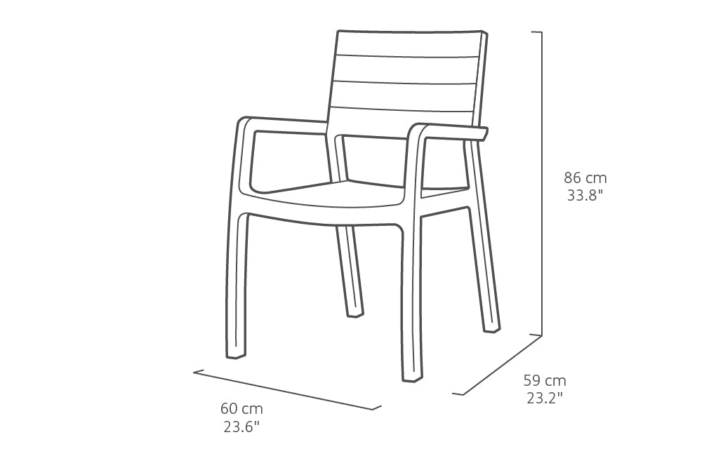 Silla de Jardin Harmony con Apoyabrazos Cappuccino
