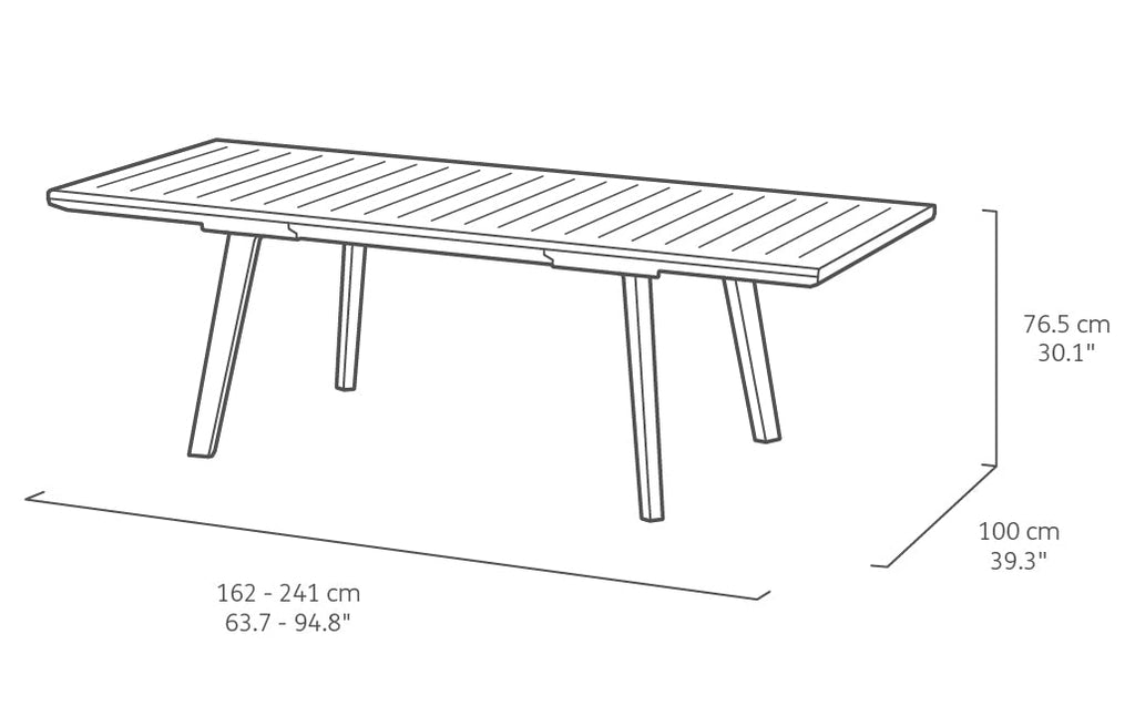 Mesa Extensible de Jardin Harmony Capuccino