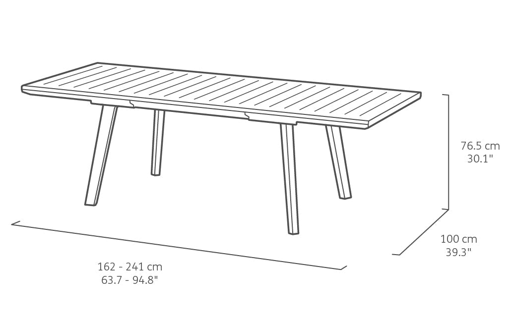 Mesa Extensible de Jardin Harmony Capuccino