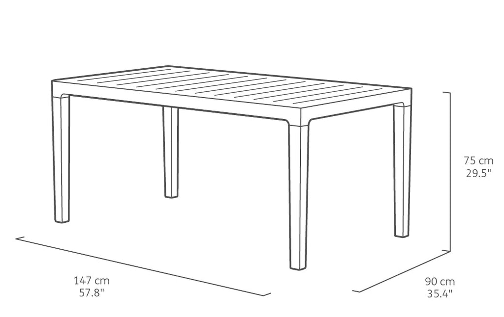 Mesa de Jardin Harmony Capuccino