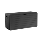 Baul de almacenamiento exterior Keter Atlas grafito con acabado tipo madera