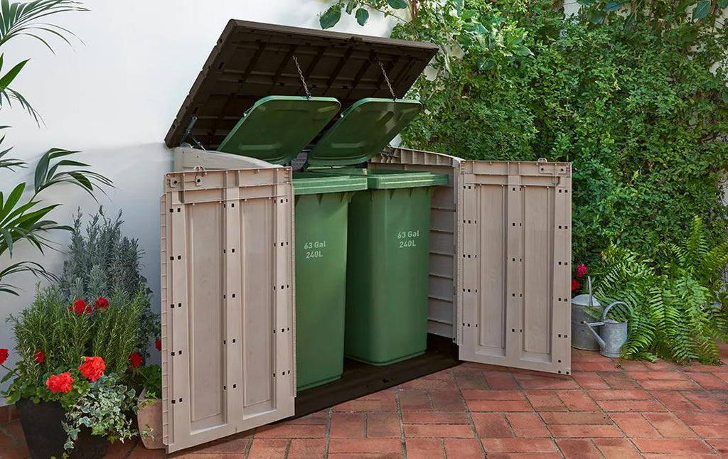 Baul de Almacenamiento Exterior Keter Store It Out Max Marron y Beige