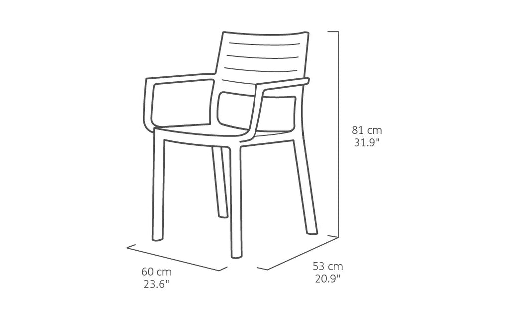 Silla Metaline apilable efecto metal