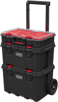 Carro de Herramientas Keter Stack-N-Roll – Caja y Organizador, 3 Piezas