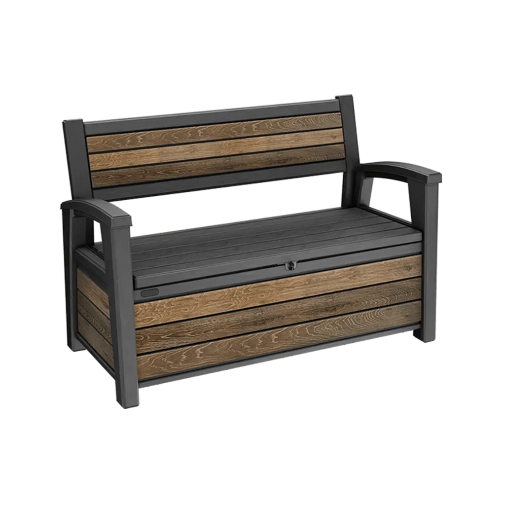 Banco de Jardin con Almacenamiento Keter Signature 227 L Nogal