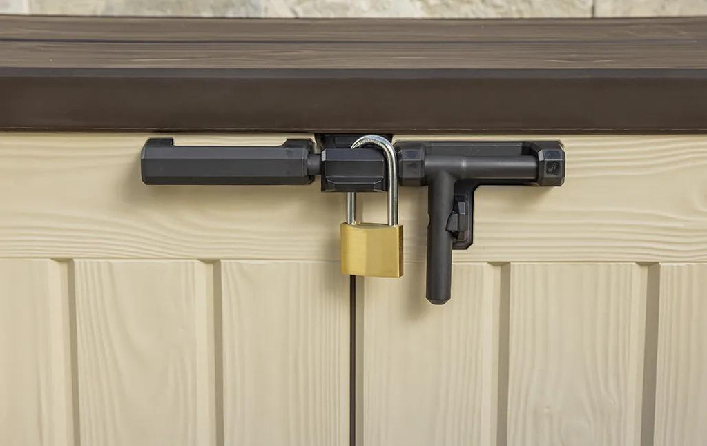 Baul de Almacenamiento Exterior Keter Store It Out Max Marron y Beige