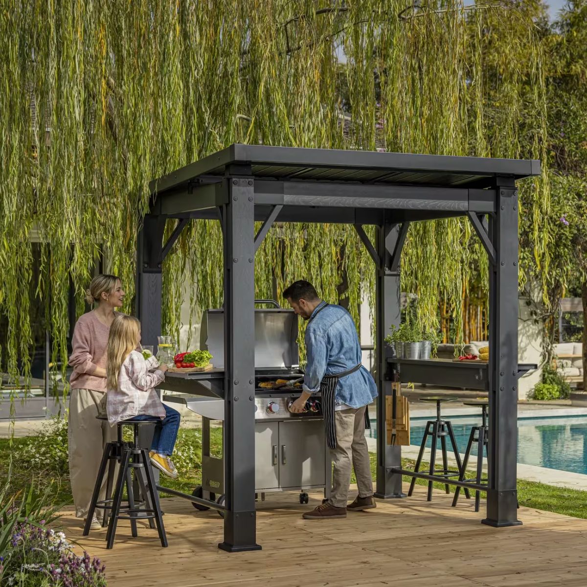 Gazebo para Parrilla Keter Signature Nogal