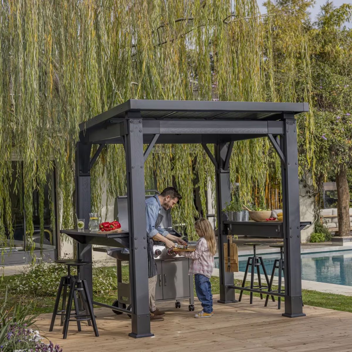 Gazebo para Parrilla Keter Signature Nogal