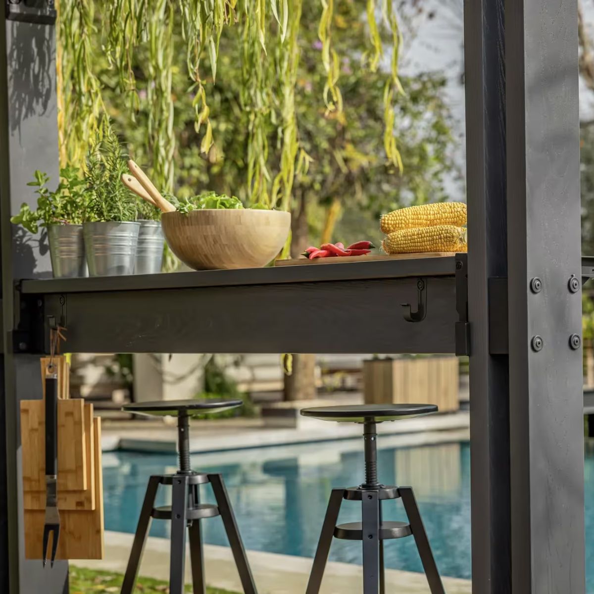 Gazebo para Parrilla Keter Signature Nogal