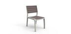 Silla de jardin Keter Harmony blanca con tablillas cappuccino, sin descansabrazos