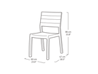 Medidas de la silla Keter Harmony sin descansabrazos: 60 x 47 x 86 cm