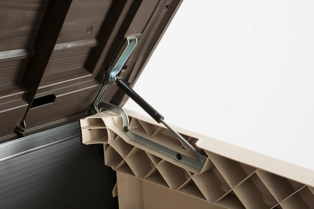 Baul de Almacenamiento Exterior Keter Store It Out Max Marron y Beige