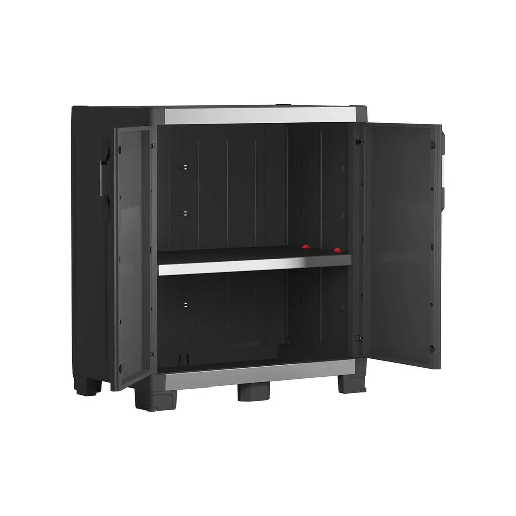 Armario de Resina Keter Garage XL Bajo 98 cm – 1 Repisa Ajustable
